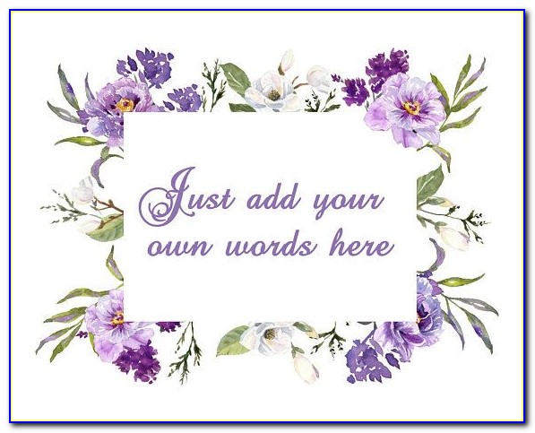 Purple Flower Invitation Background