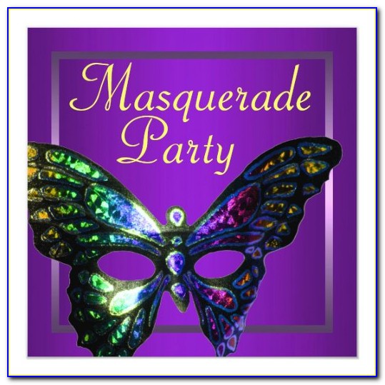 Purple Masquerade Invitations