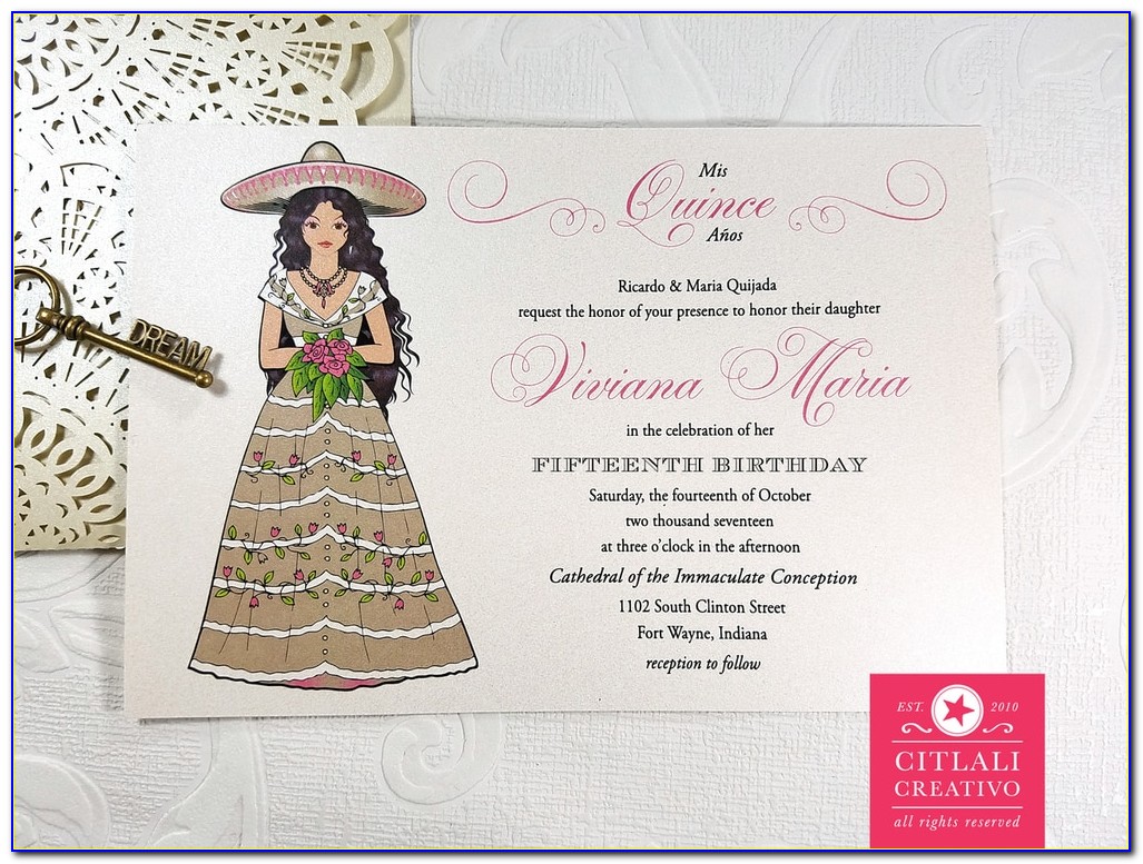 Quinceanera Charro Invitations