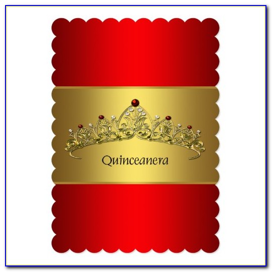 Red And Gold Quince Invitations