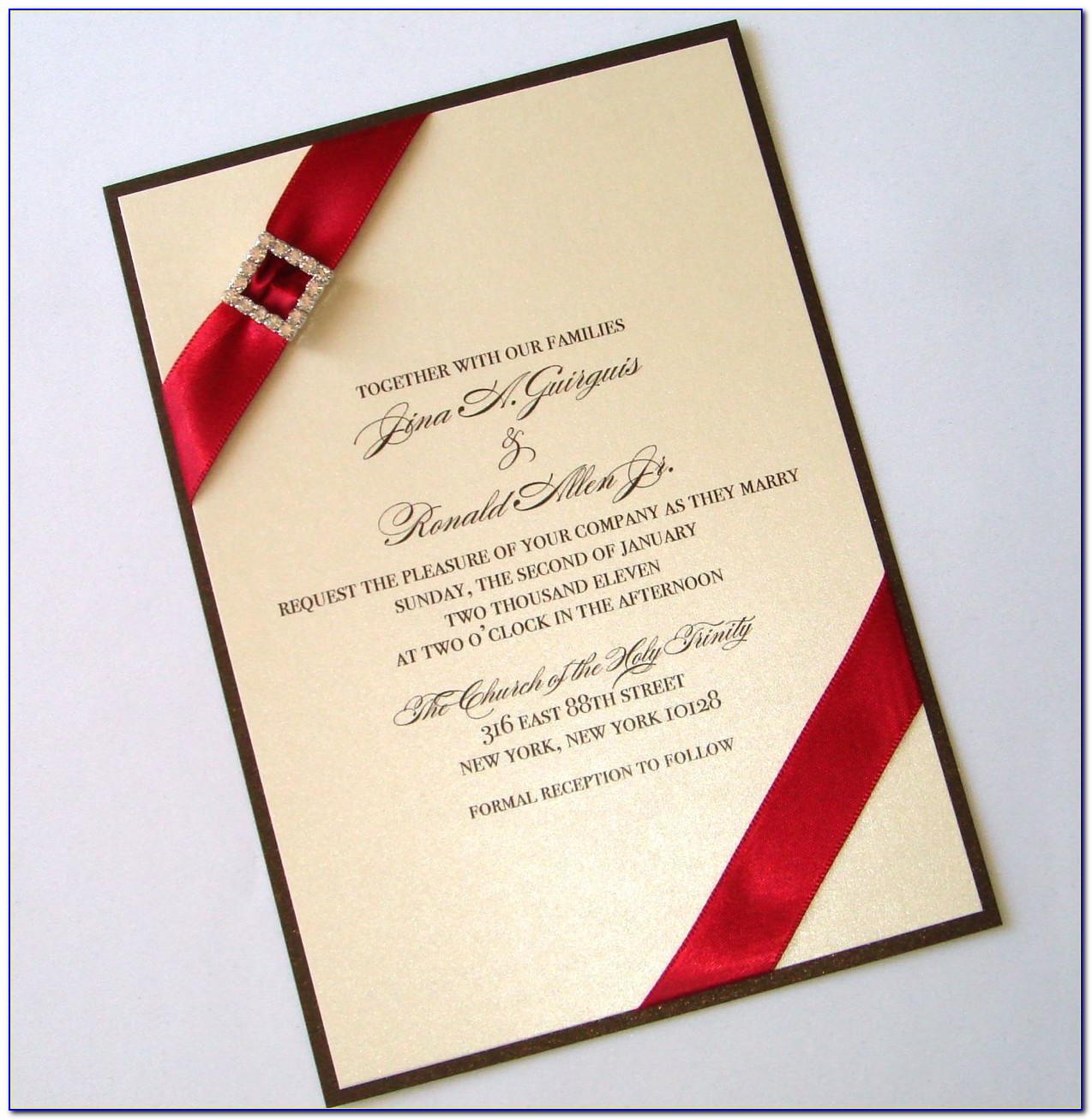 Red And Ivory Wedding Invitations