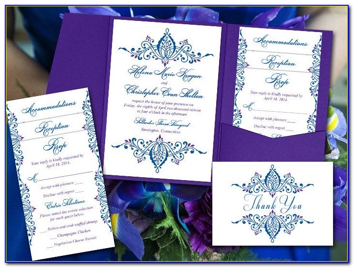 Regency Purple Wedding Invitations