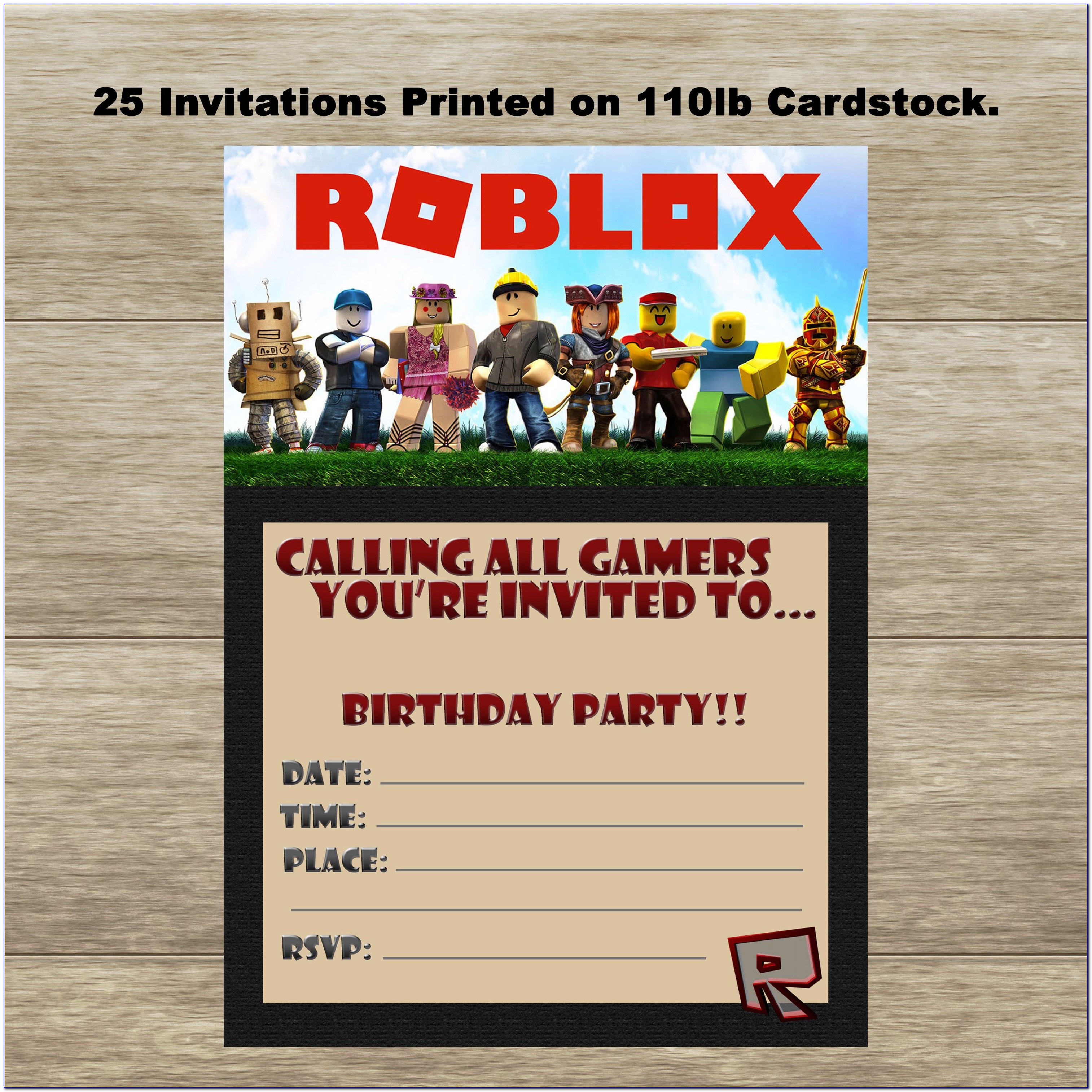 Roblox Free Printable Invitations