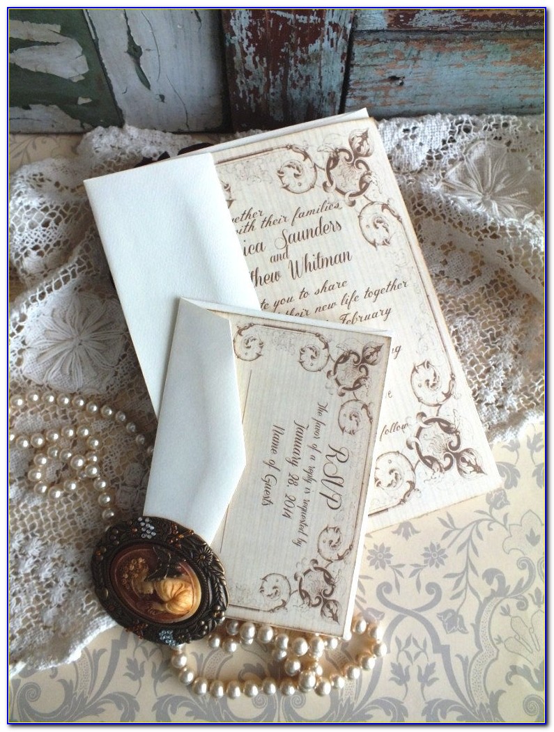 Romantic Vintage Wedding Invitations