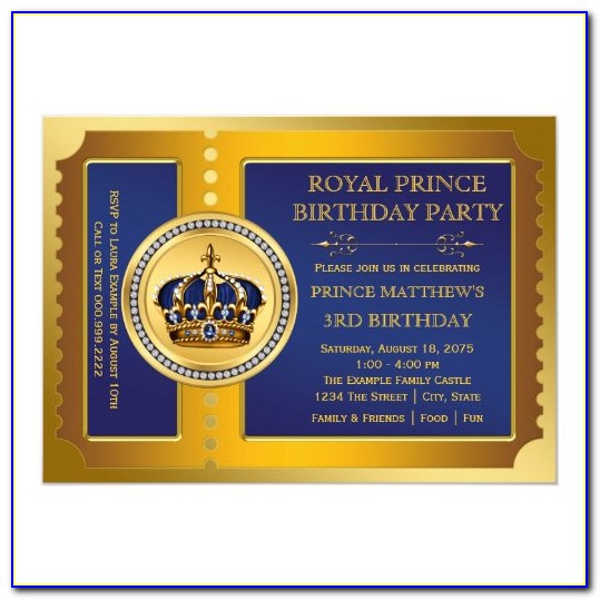 Royal Blue And Yellow Invitation Cards