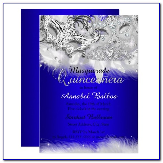 Royal Blue Invitation Card Free Download
