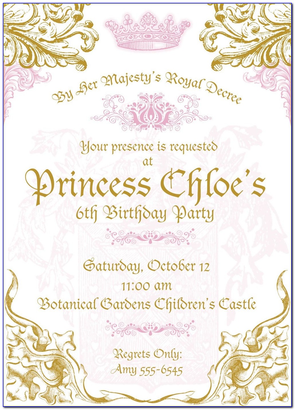 Royal Princess Birthday Invitation