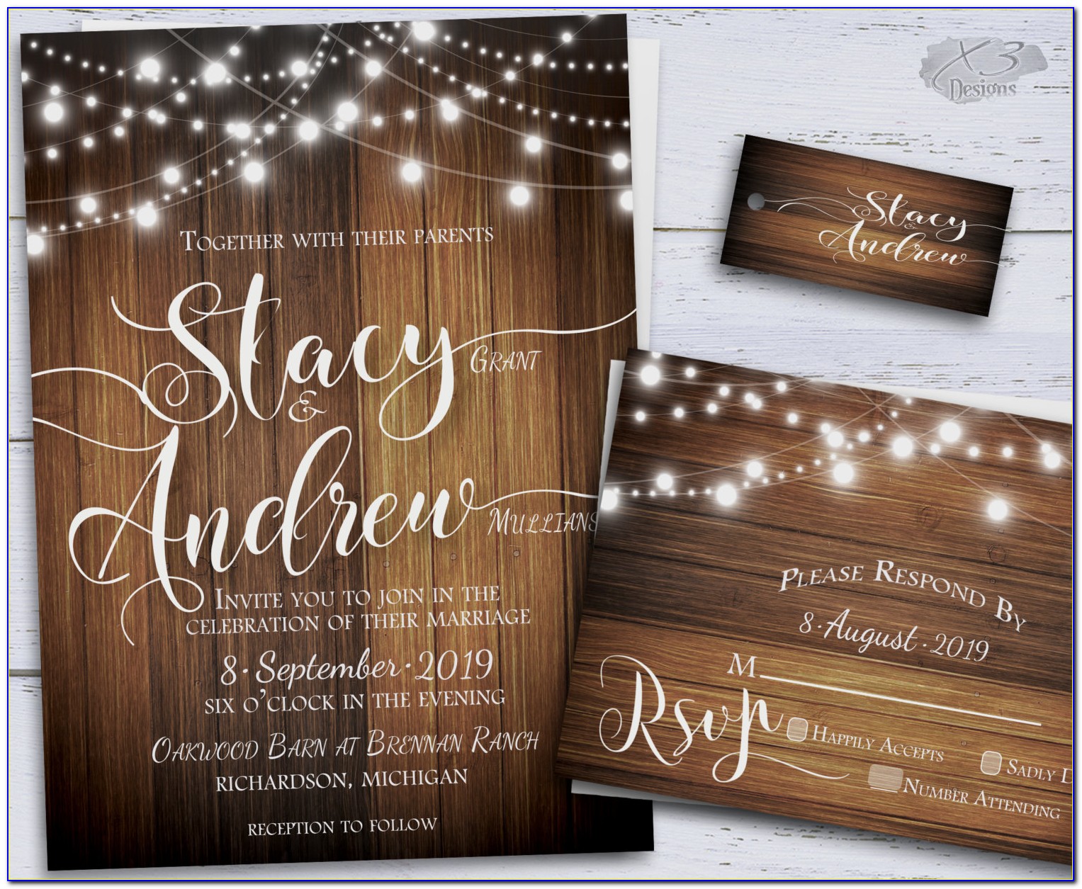 Rustic Wedding Invitations And Save The Dates
