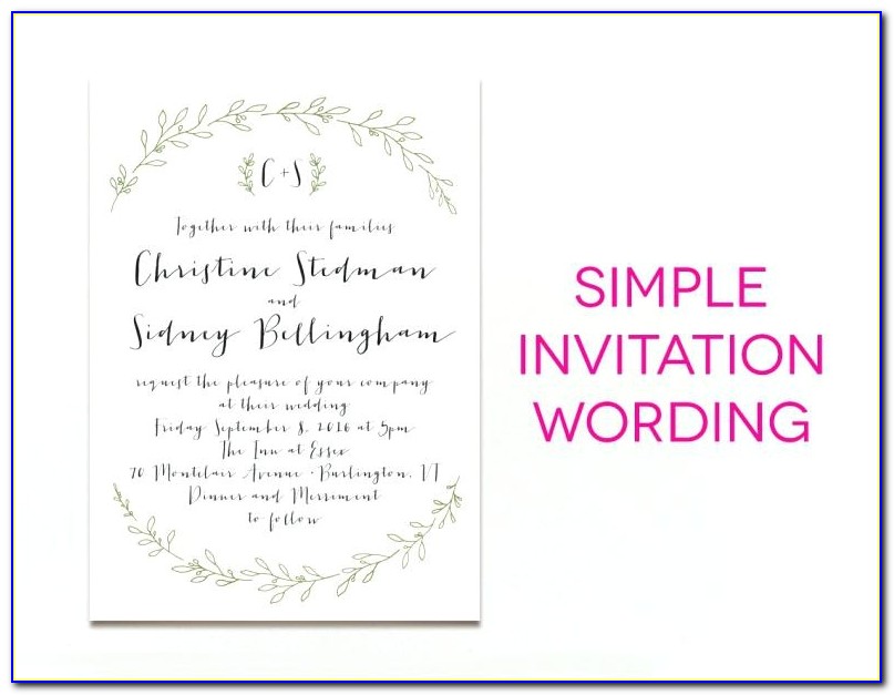 Sample Wedding Invitation Wording For Older Couples