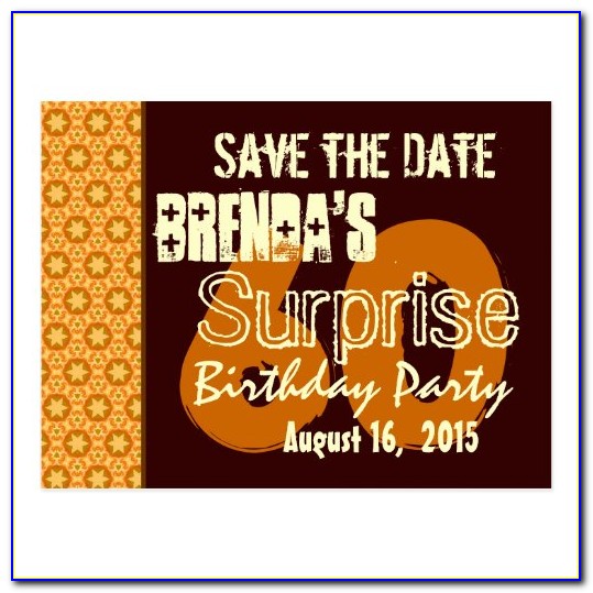Save The Date Surprise Birthday Invitations