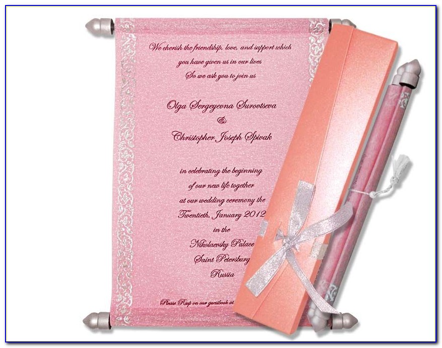 Scroll Wedding Invitation Card Wholesale