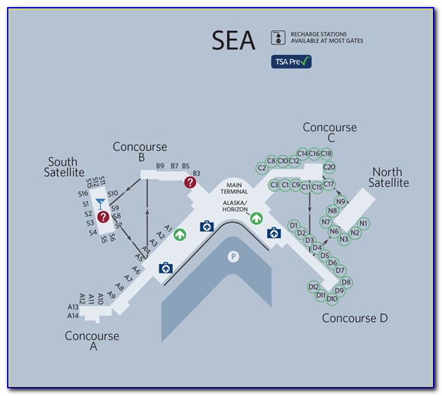 Seatac Airport Map C Gates