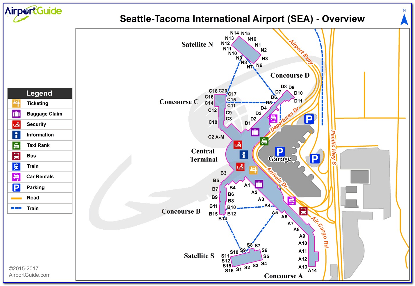 Seatac Airport Map Gates