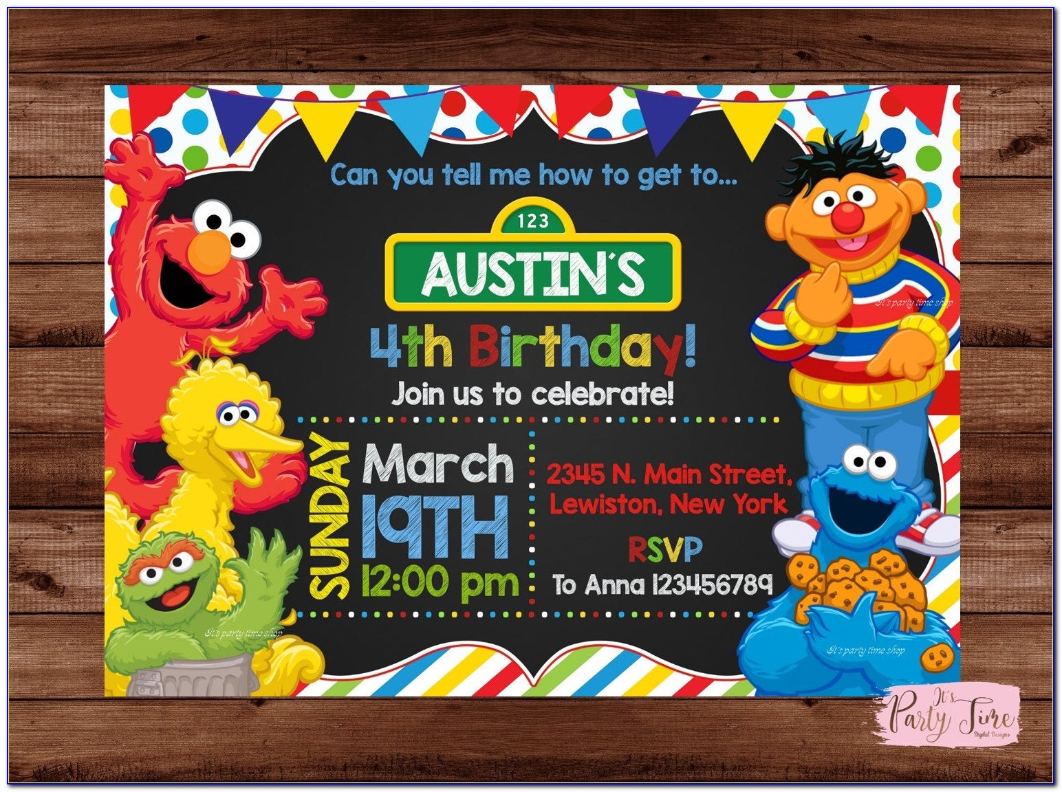 Sesame Street Online Birthday Invitations