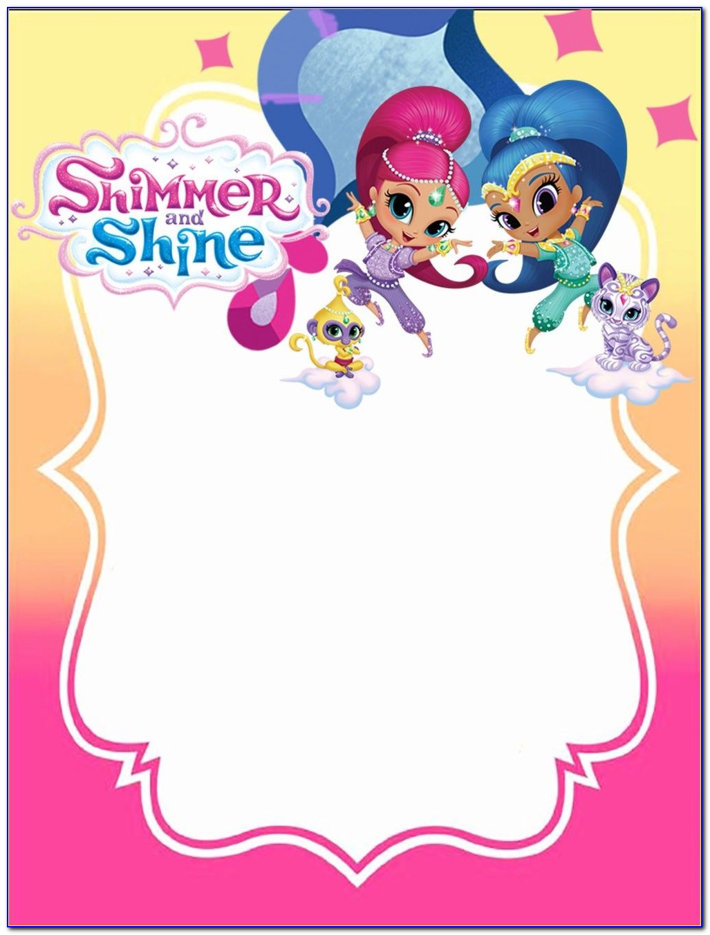 Shimmer And Shine Invitations Free Download