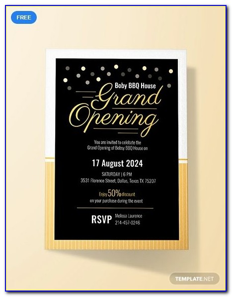 Shop Opening Invitation Card Design Online