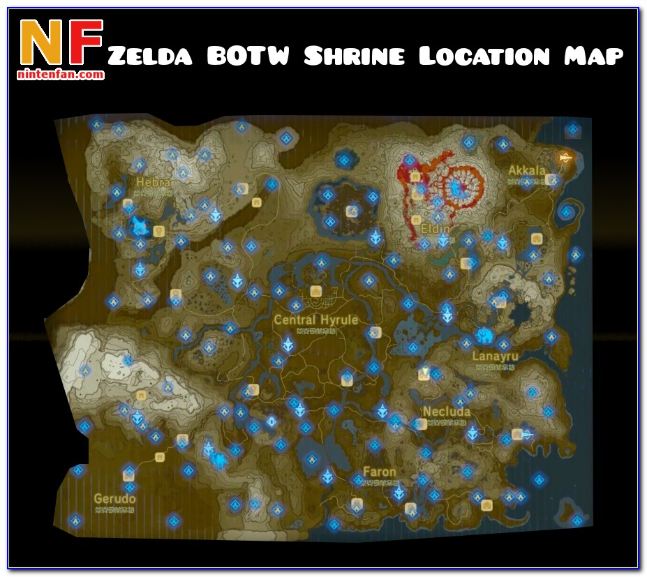 Shrine Locations Botw Map