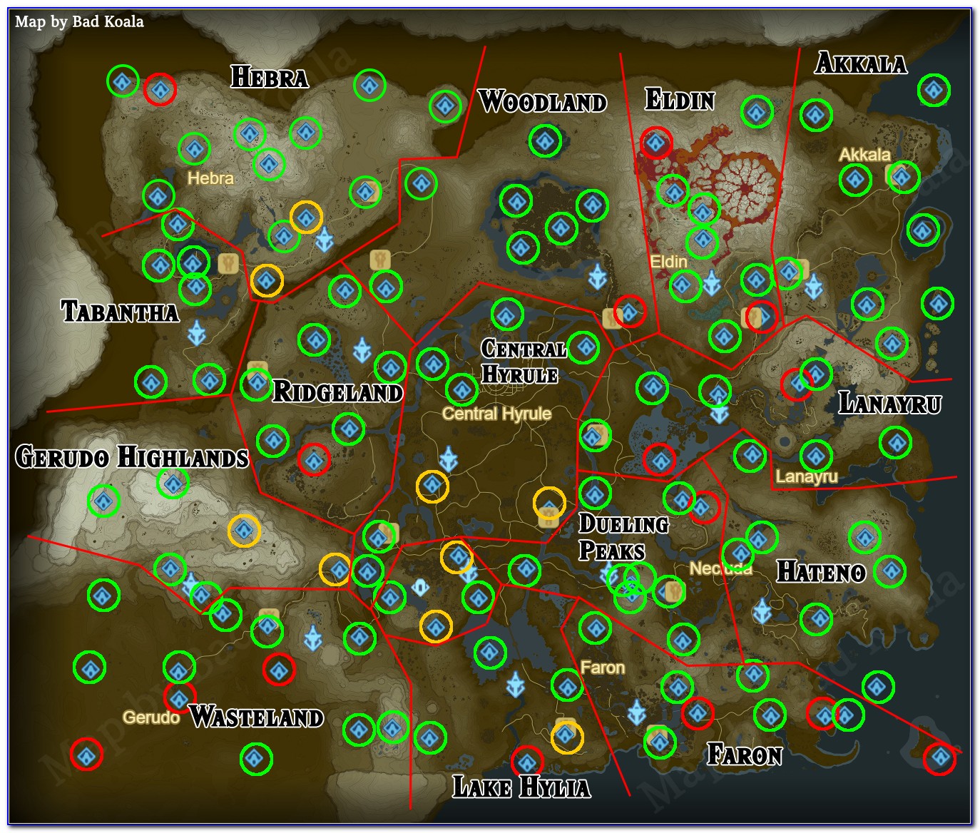 Shrine Map Botw Faron
