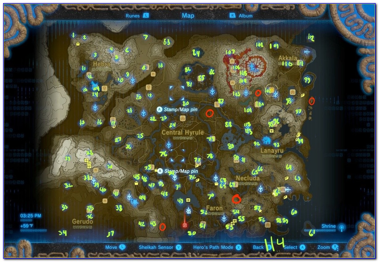 Shrines Map Botw