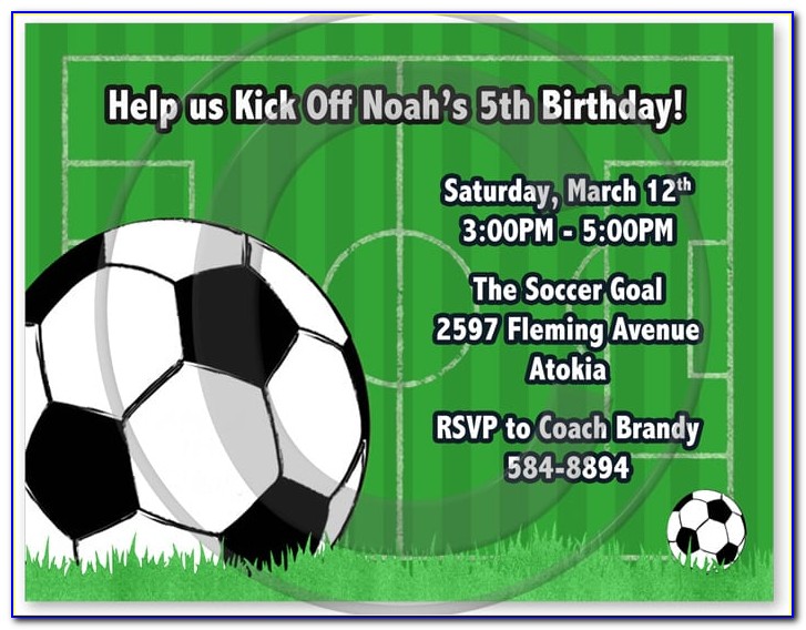 Soccer Ticket Birthday Invitations Free