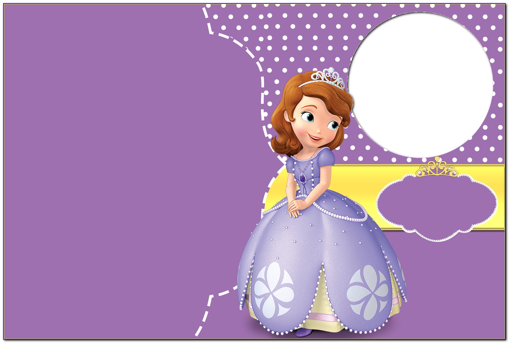 Sofia The First Birthday Invitations Free Template