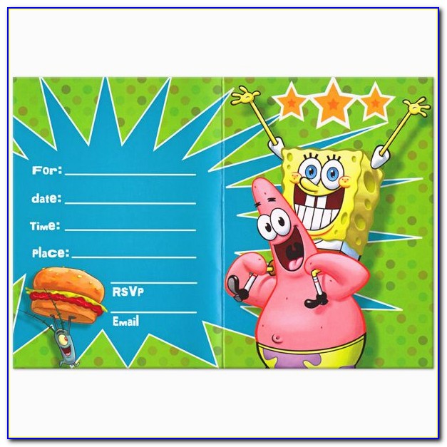Spongebob Free Invitations Printables