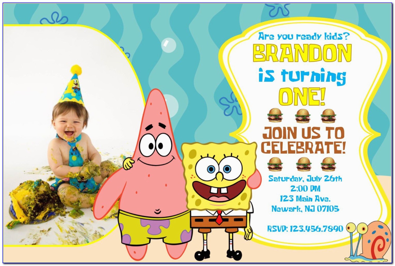 Spongebob Invitations Free Download