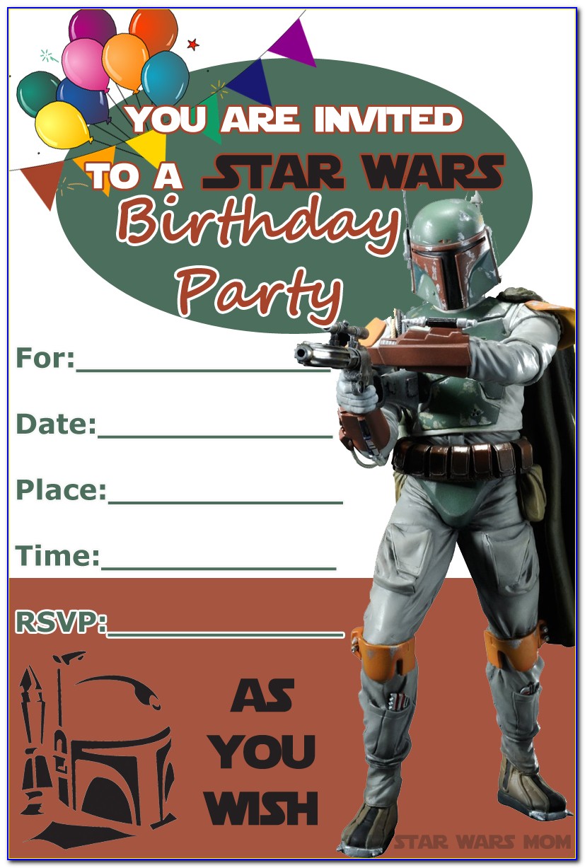 Star Wars Online Birthday Invitations