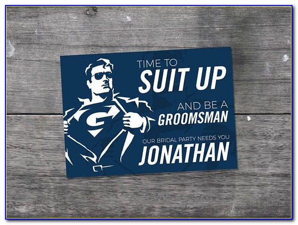 Superhero Groomsmen Invitations