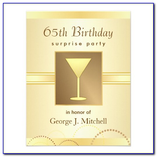 Surprise 65th Birthday Invitation Wording