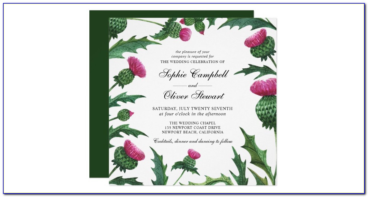 Thistle Wedding Invitations Uk