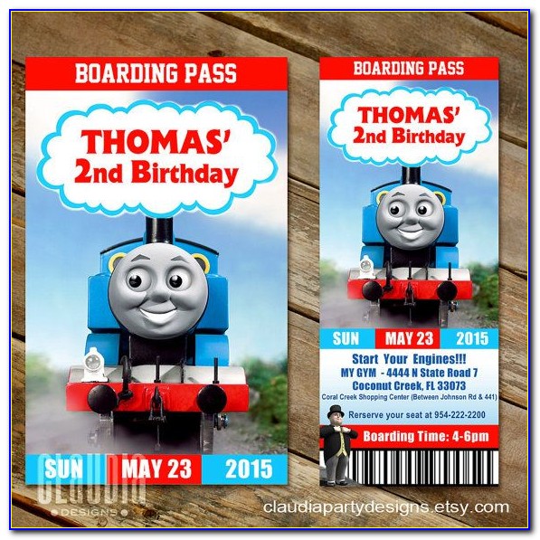 Thomas The Train Party Invitations Printable