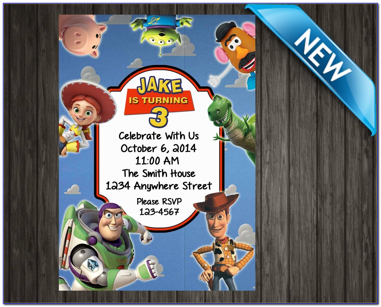 Toy Story 4 Digital Invitations