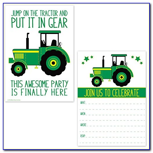 Tractor Birthday Invitations Walmart