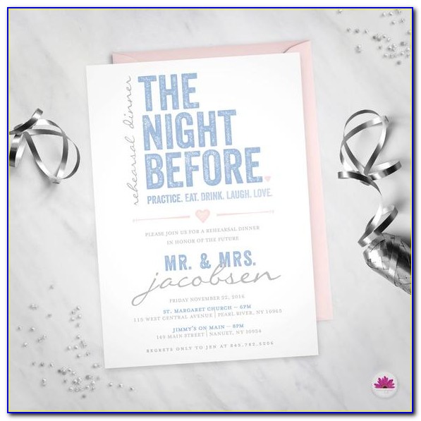 Twas The Night Before Rehearsal Dinner Invitations
