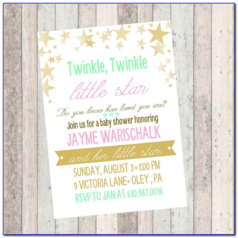 Twinkle Twinkle Little Star Invitations Etsy