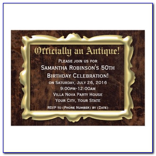 Unique 50th Birthday Party Invitations