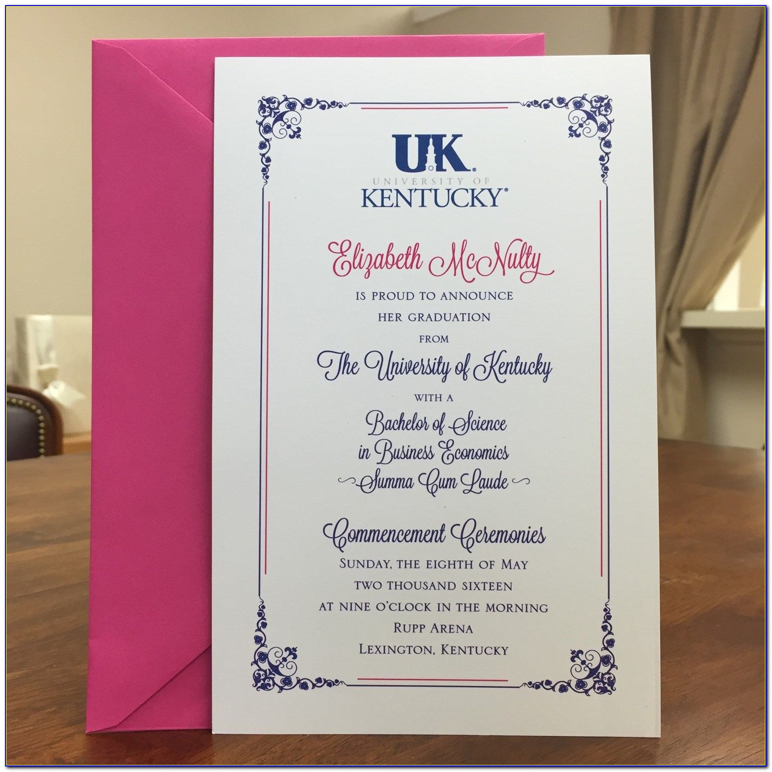 University Of Kentucky Graduation Invitations