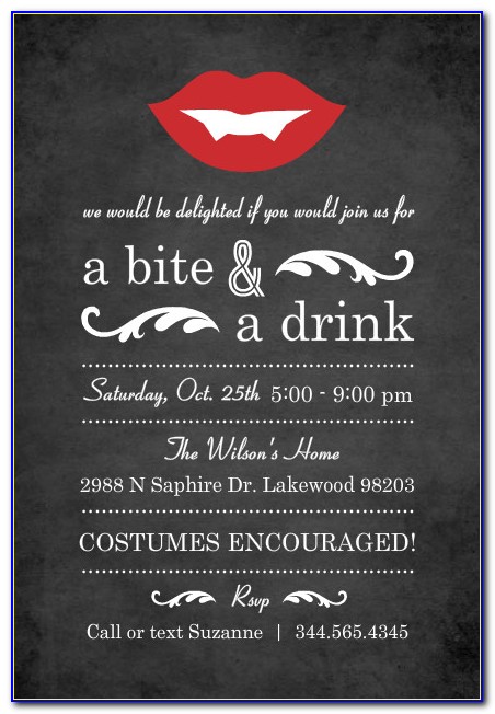 Vampire Themed Birthday Invitations