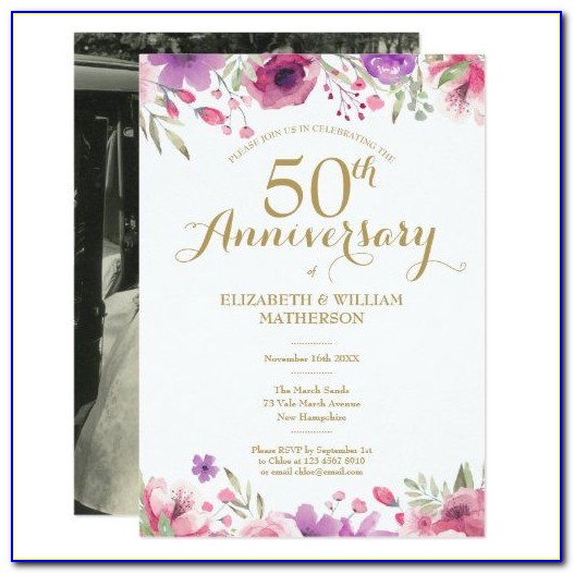 Vistaprint 50th Anniversary Invitations