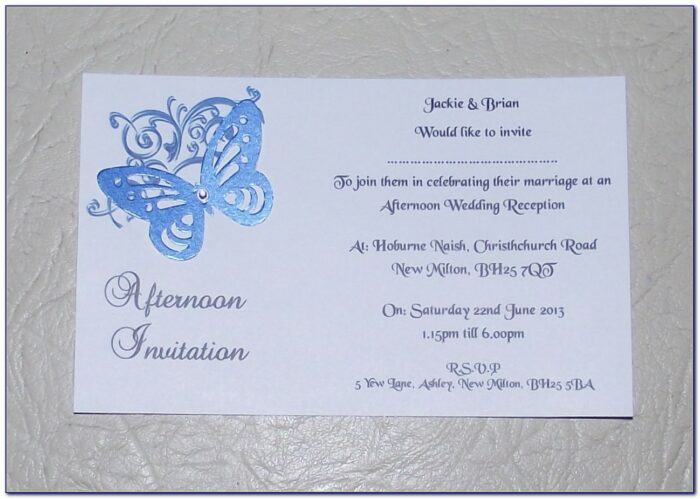 Wedding Evening Invitations Postcard Style