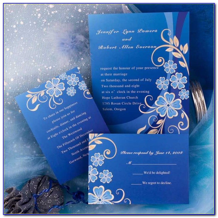 Wedding Invitation Background Designs Royal Blue