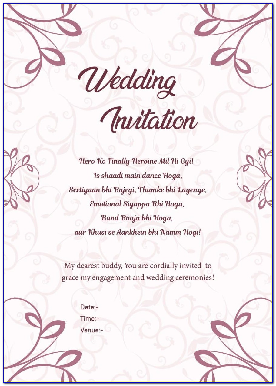 Wedding Invitation Card Quotes For Friends