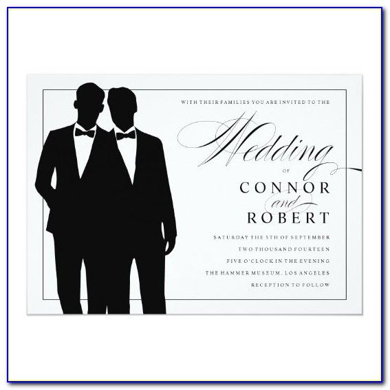 Wedding Invitation Wording For Gay Couples