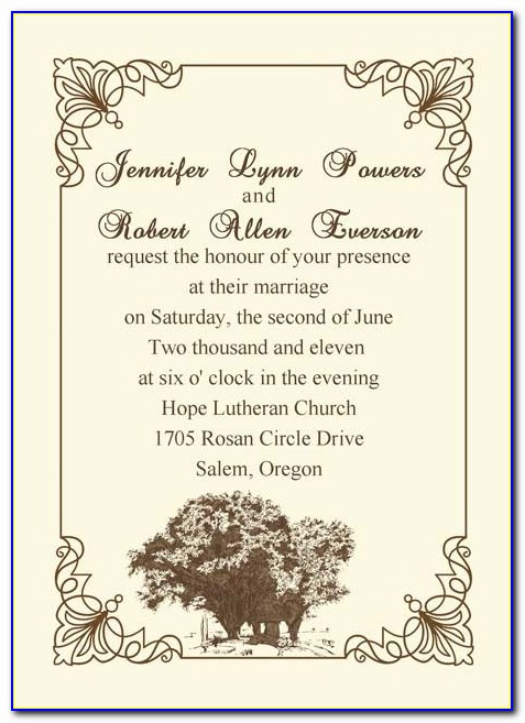 Wedding Invitation Wording For Older Couples