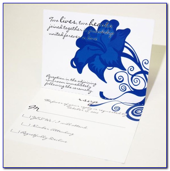Wedding Invitations And Rsvp Cards All In One