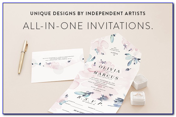 Wedding Invitations And Rsvp Cards In One