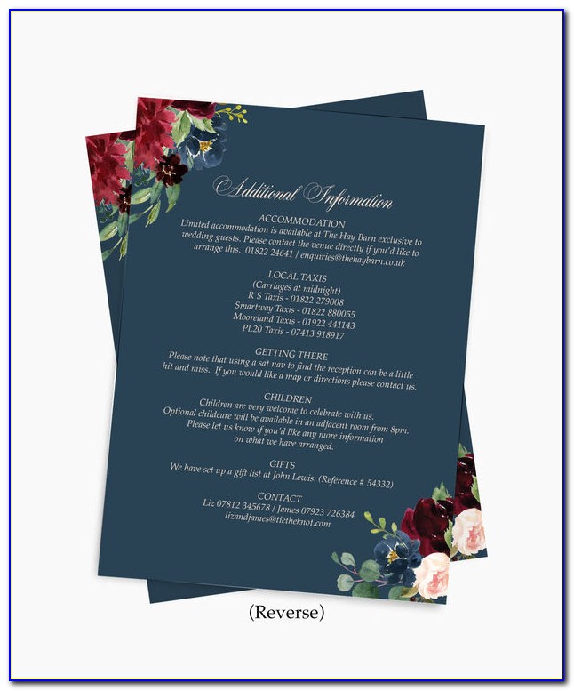 Wedding Invitations Navy Blue And Pink