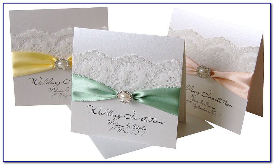 Wedding Invitations With Pearls And Lace