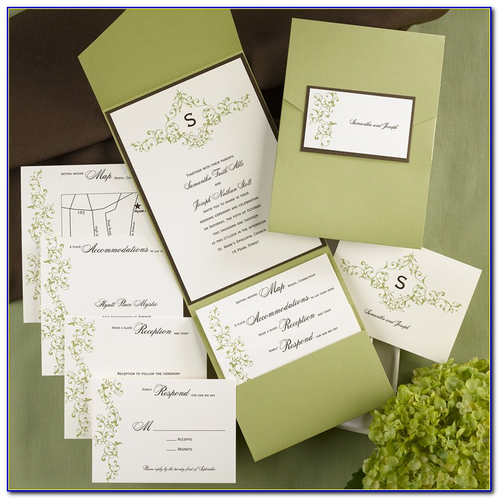 Wedding Invitations With Pocket Envelopes